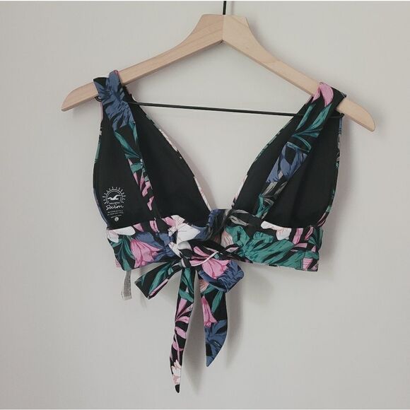 Hollister Swim Tropical Printed Bikini Top Size Large - Picture 4 of 7